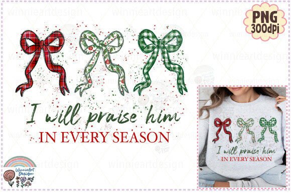 Christian Christmas Coquette Floral PNG: Graphics & Illustrations Review