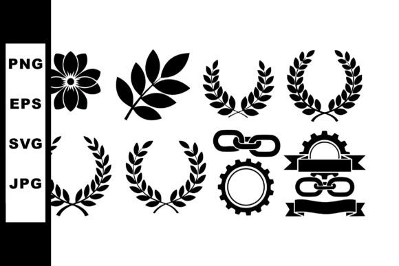 Laurel Wreaths and Floral Vector Element Graphics Review