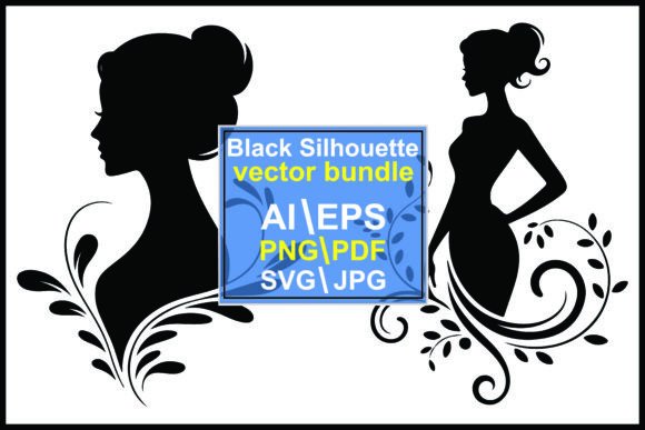 Silhouette of Woman Profile with Floral Graphics and Illustrations Review