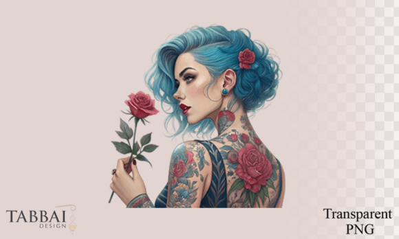 Striking Hair, Elaborate Floral Tattoo Graphics and Illustrations Review