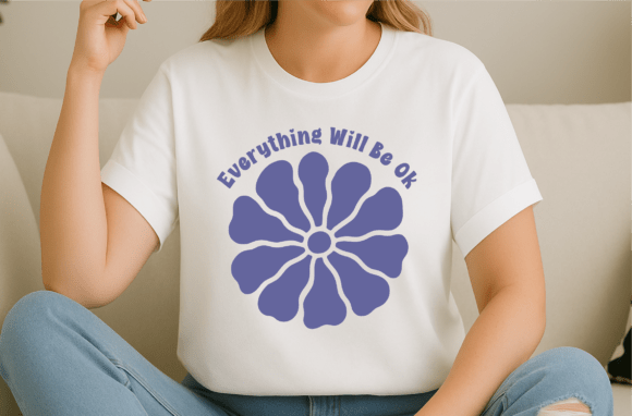 Uplifting Floral Quote Everything Will: Graphics & Illustrations Review