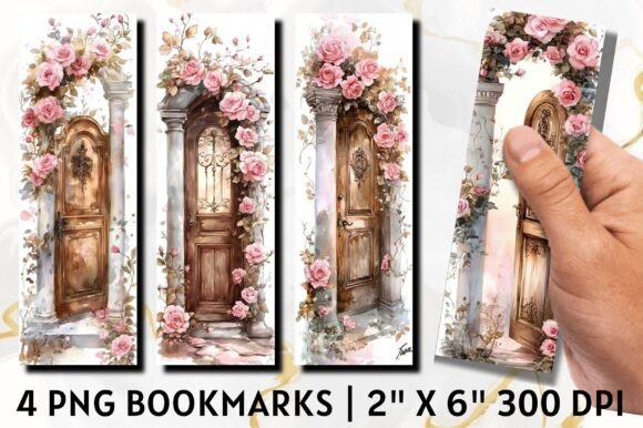Vintage Romantic Floral Door Bookmark Graphics & Illustrations Review