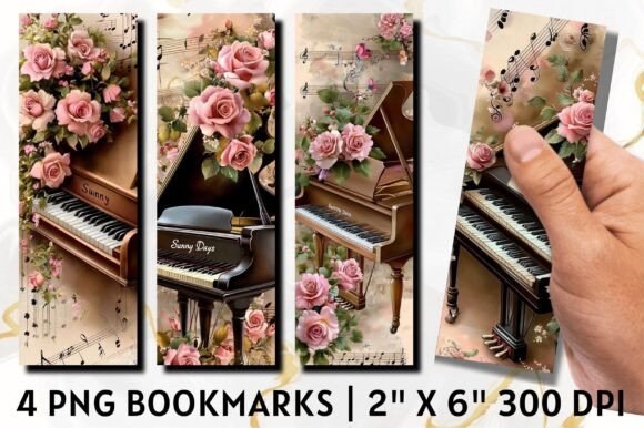 Vintage Watercolor Floral Music Bookmark: Graphics & Illustrations Review