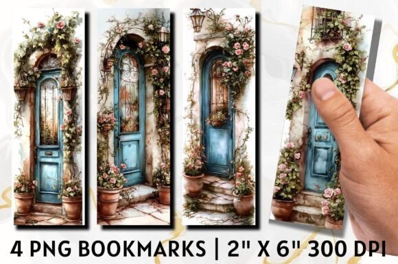 Watercolor Painting of Floral Door Graphics and Illustrations Review
